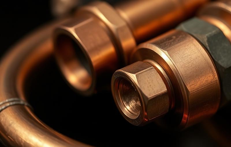 Detalhe de componentes metálicos usados em manutenção industrial